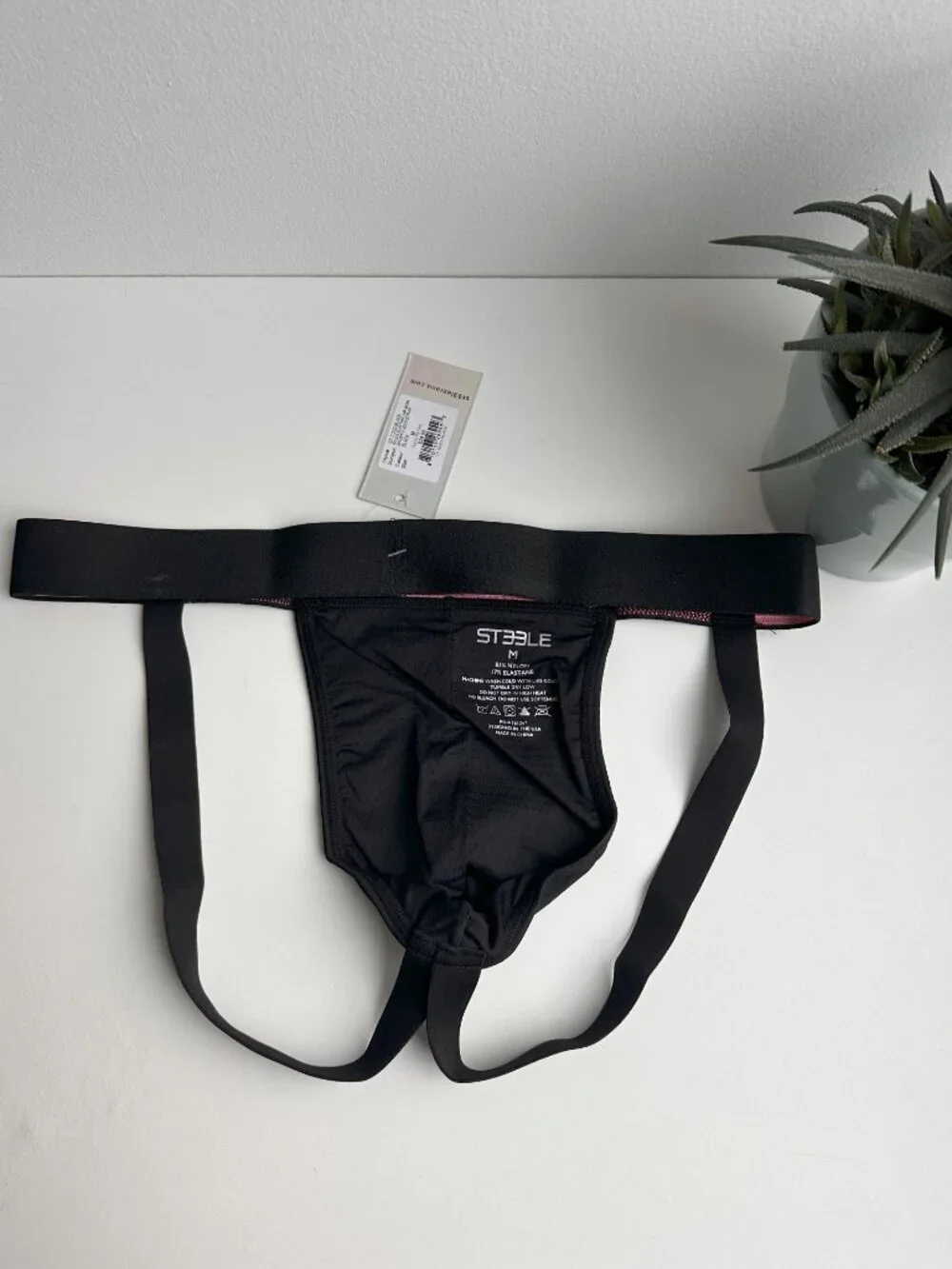 ST33LE - Black Nylon Elastane Air Mesh Sports Jockstrap (M)